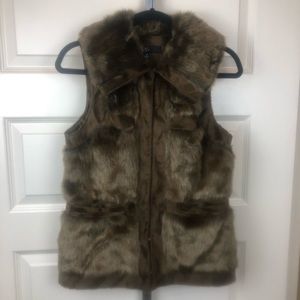 RLZ faux fur vest Rachel Zoe